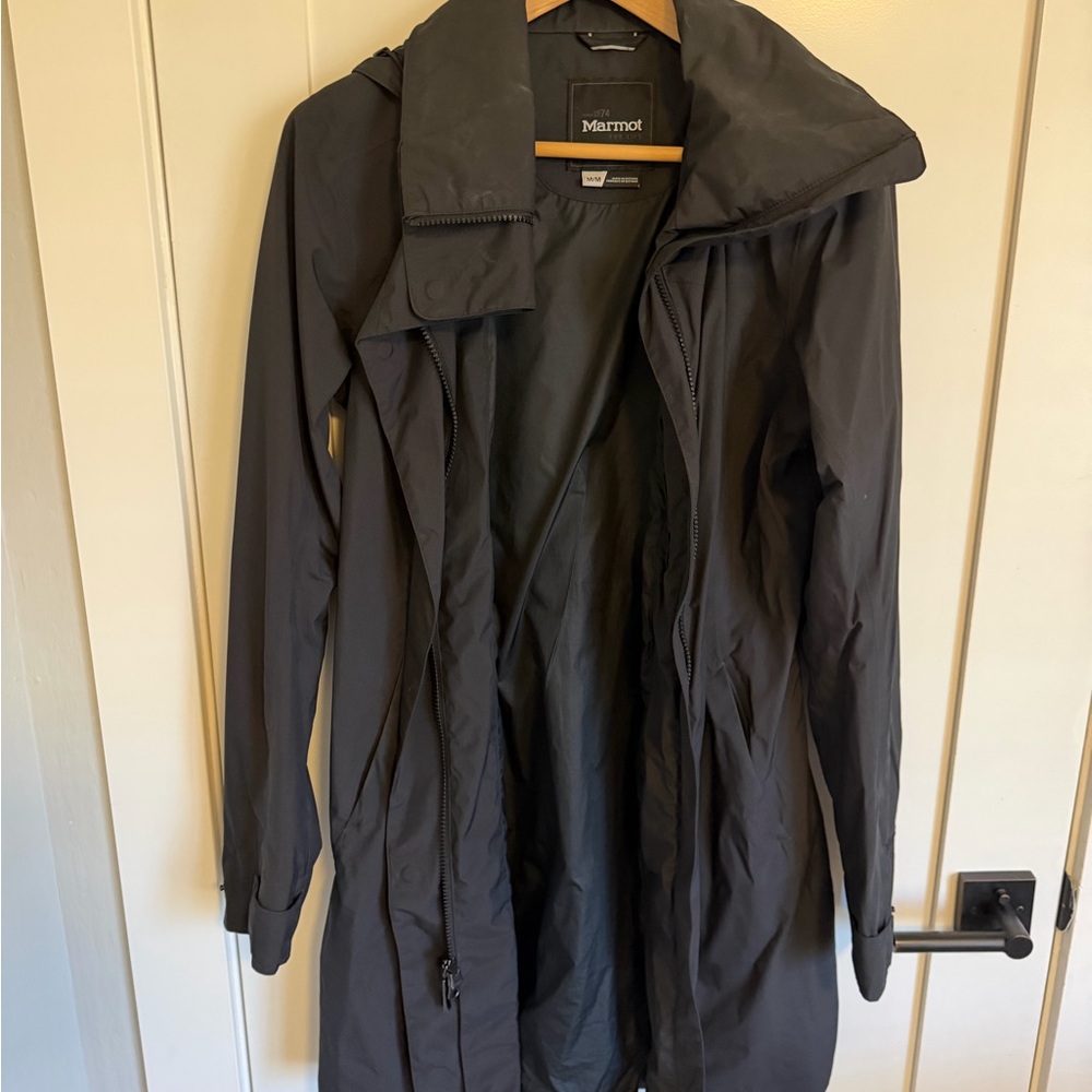 Marmot Women's Black Hooded Trench Coat